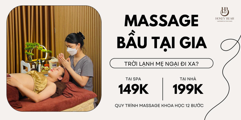 Giá tham khảo massage bầu tại nhà - tại spa của Honey Bearear