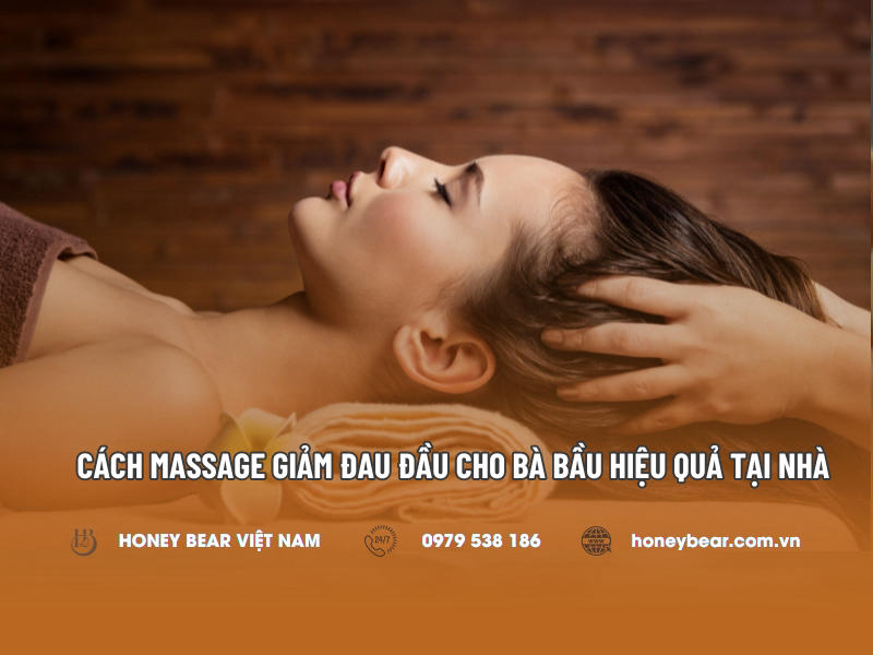 cách massage giảm đau đầu cho bà bầu